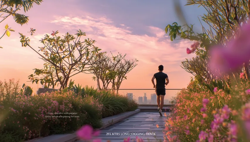 Luxury jogging track at CRC The Peridona Greater Noida