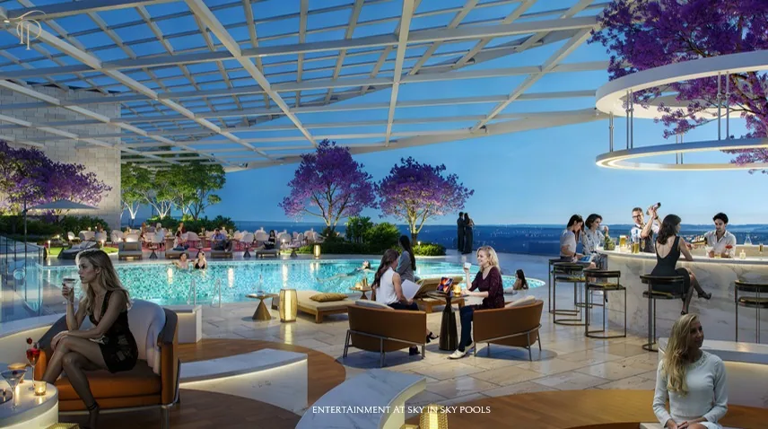 Luxury sky pool at CRC The Peridona Greater Noida