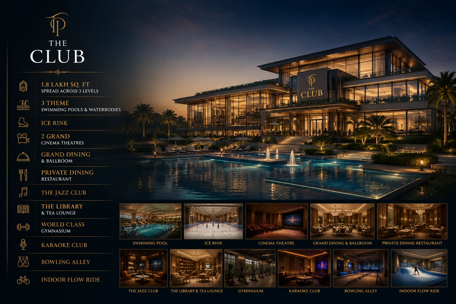 Luxury clubhouse at CRC The Peridona Greater Noida