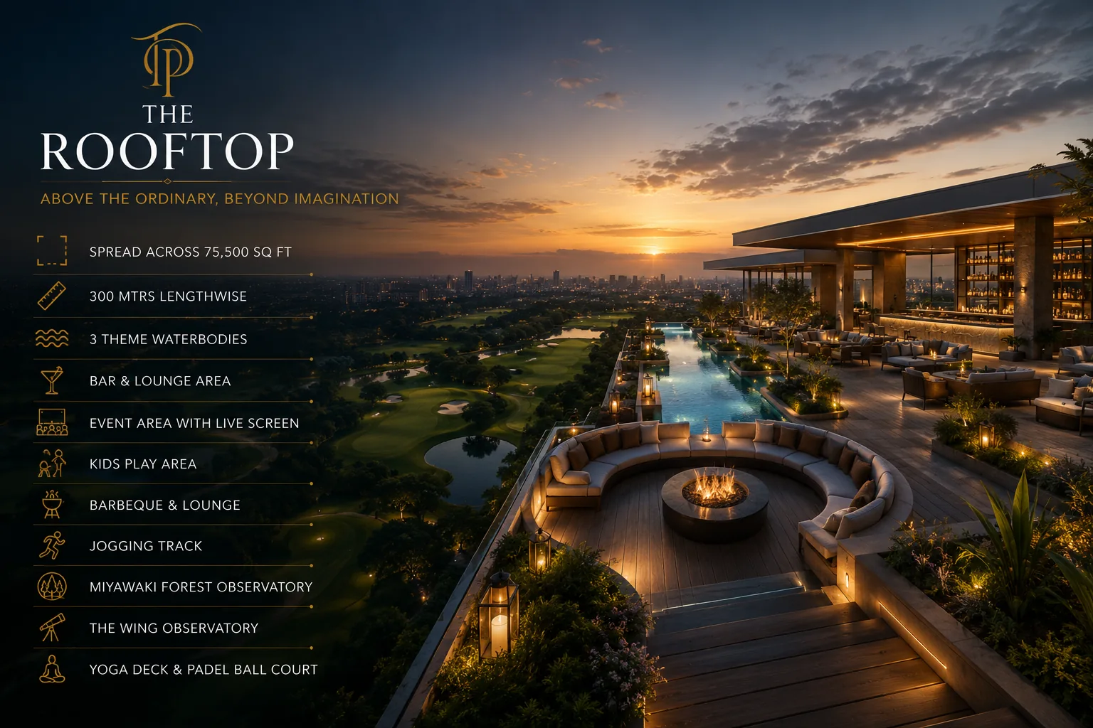 Luxury rooftop at CRC The Peridona Greater Noida